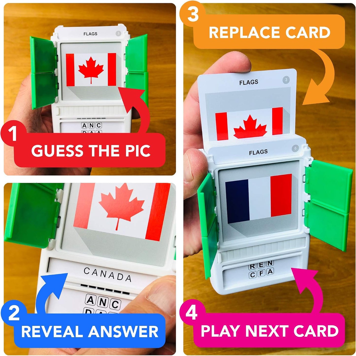 Logos Travel Game - Guess 100 Logos | Flash Cards with Slide Reveal Case | Card Game, Gift, Stocking Stuffer | Hours of Fun for Kids and Adults | Ages 6+