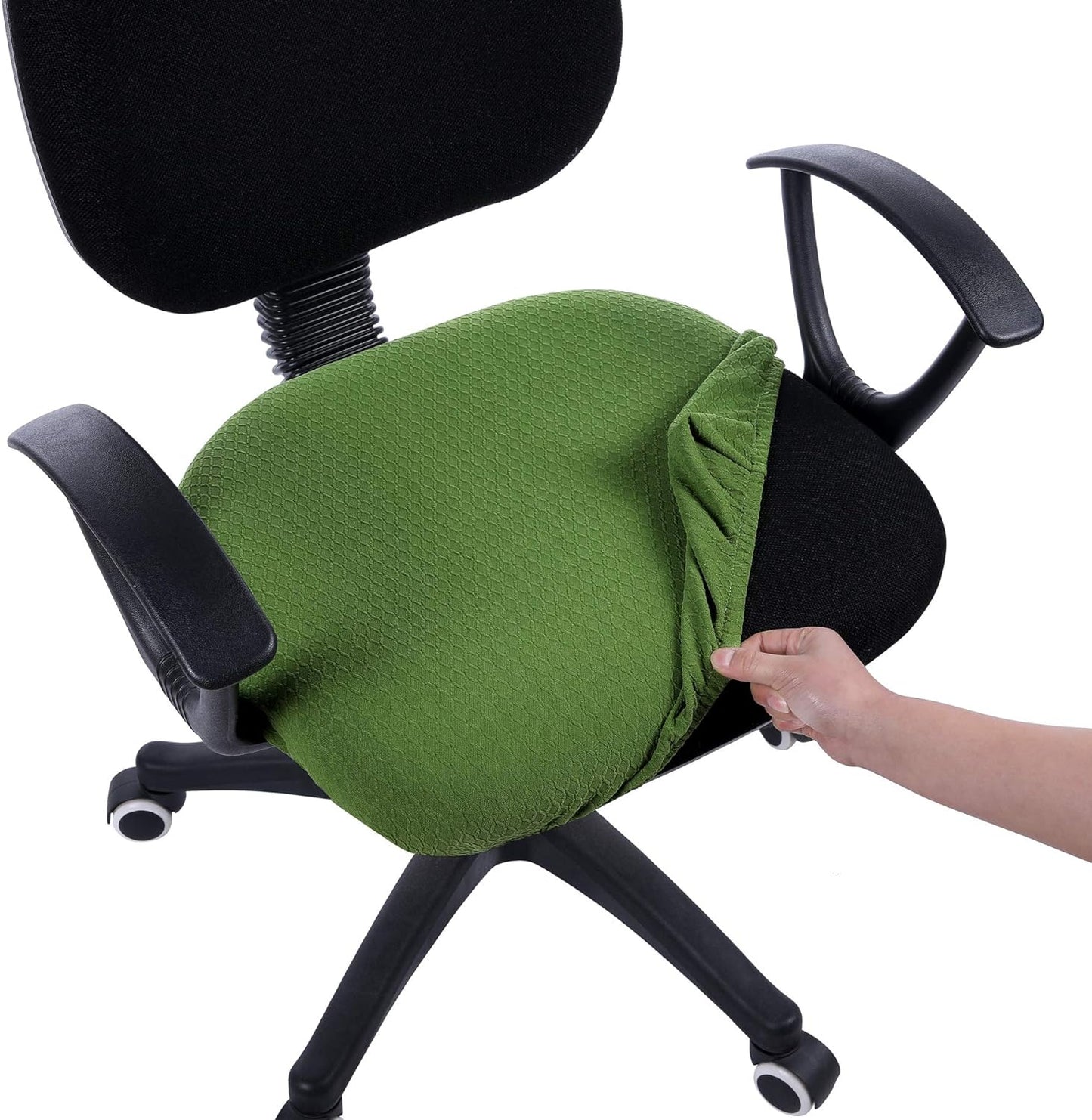 Smiry Office Computer Chair Armrest Covers, 2PCs Anti-dust Arm Rest Pad | Removable Washable Desk Chair Arm Pad Covers, Grey
