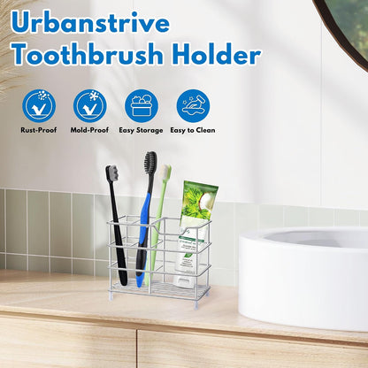 Electric Toothbrush Holders for Bathrooms 304 Stainless Steel Quick Drying | Upgrade Heavy Duty Sturdy Durable Toothpaste Holder Bathroom Organizer Storage Decor Accessories Tooth Brush Holder Caddy