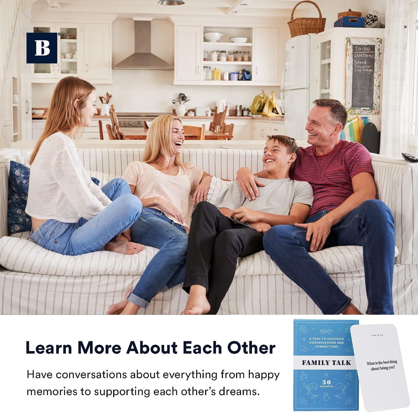 BestSelf Family Talk Deck – 50 Conversation Cards for Kids, Teens & Adults | Strengthen family bonds at dinner, road trips & holidays — engaging prompts that create lasting memories together.