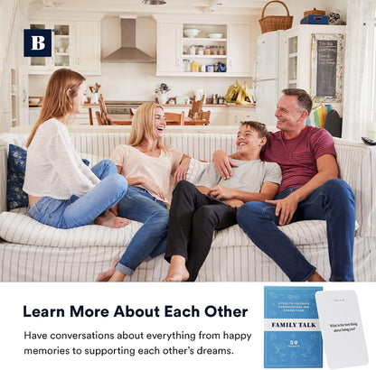 BestSelf Family Talk Deck – 50 Conversation Cards for Kids, Teens & Adults