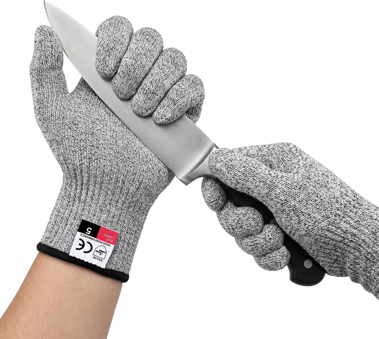 Level 5 Cut Resistant Gloves for Kitchen Food Grade, Machine Washable for Indoor&Outdoor Use