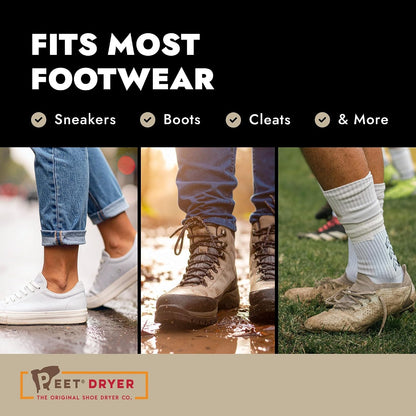 PEET Power Cell Portable Electric Boot & Shoe Dryer for Travel | Compact & Great for Travel, Uses Radiant Heat to Remove Sweat & Dampness from Work & Athletic Shoes & Sneakers, Plug-In