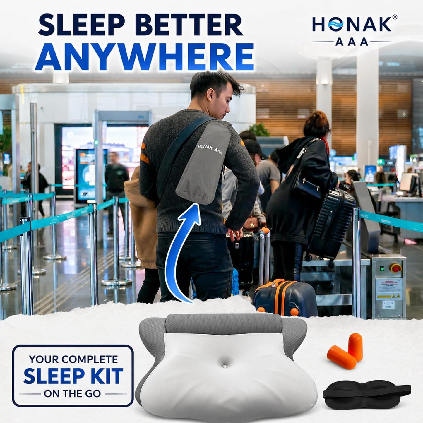 2 in 1 Pillow, Ergonomic Contour Neck Pain Relief Cervical Butterfly, Arm Rest, Detachable Neck Support Roll Traction Pillow, Cooling Gell Memory Foam, Side Back Stomach Sleepers