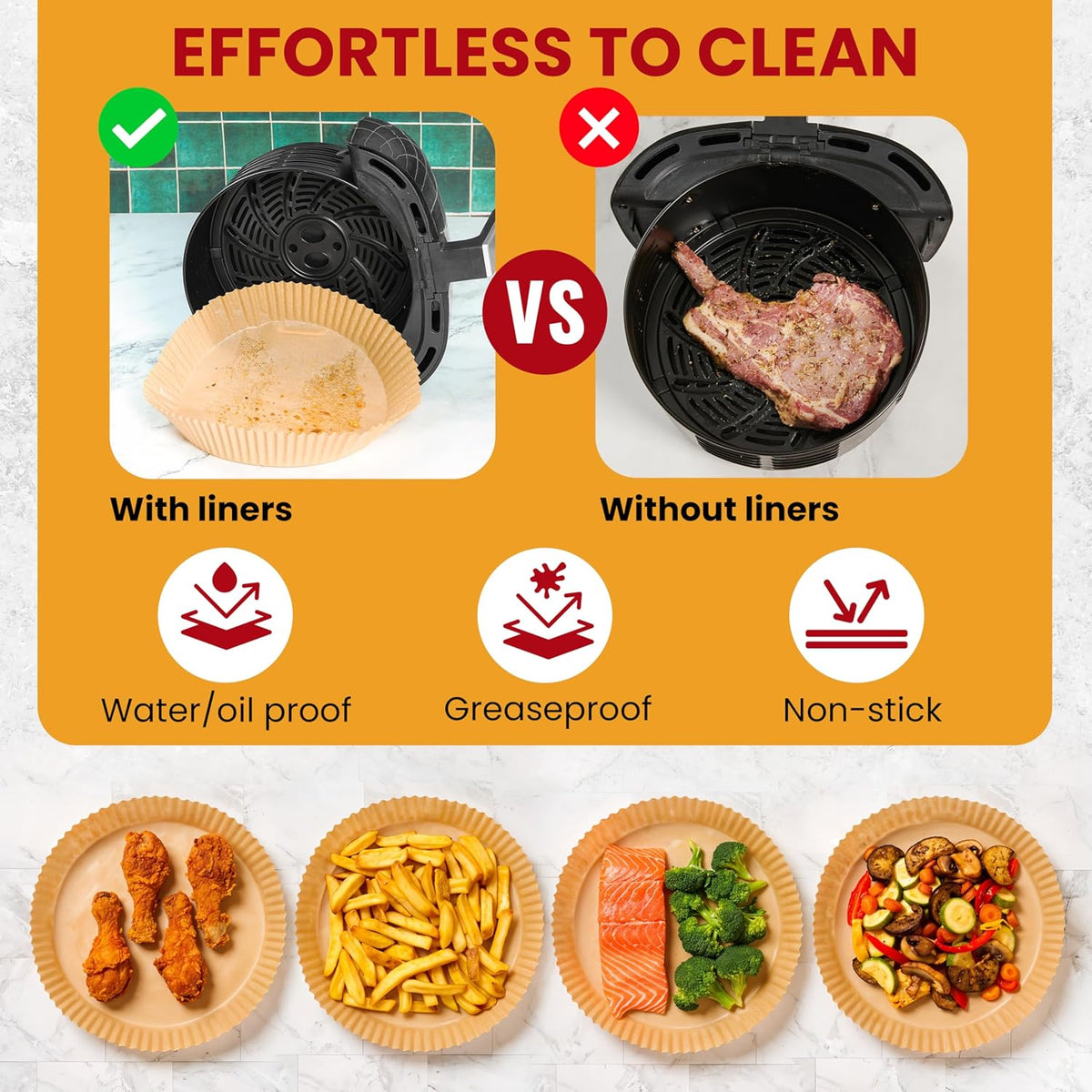 Air Fryer Paper Liners, Air Fryer Disposable Liners