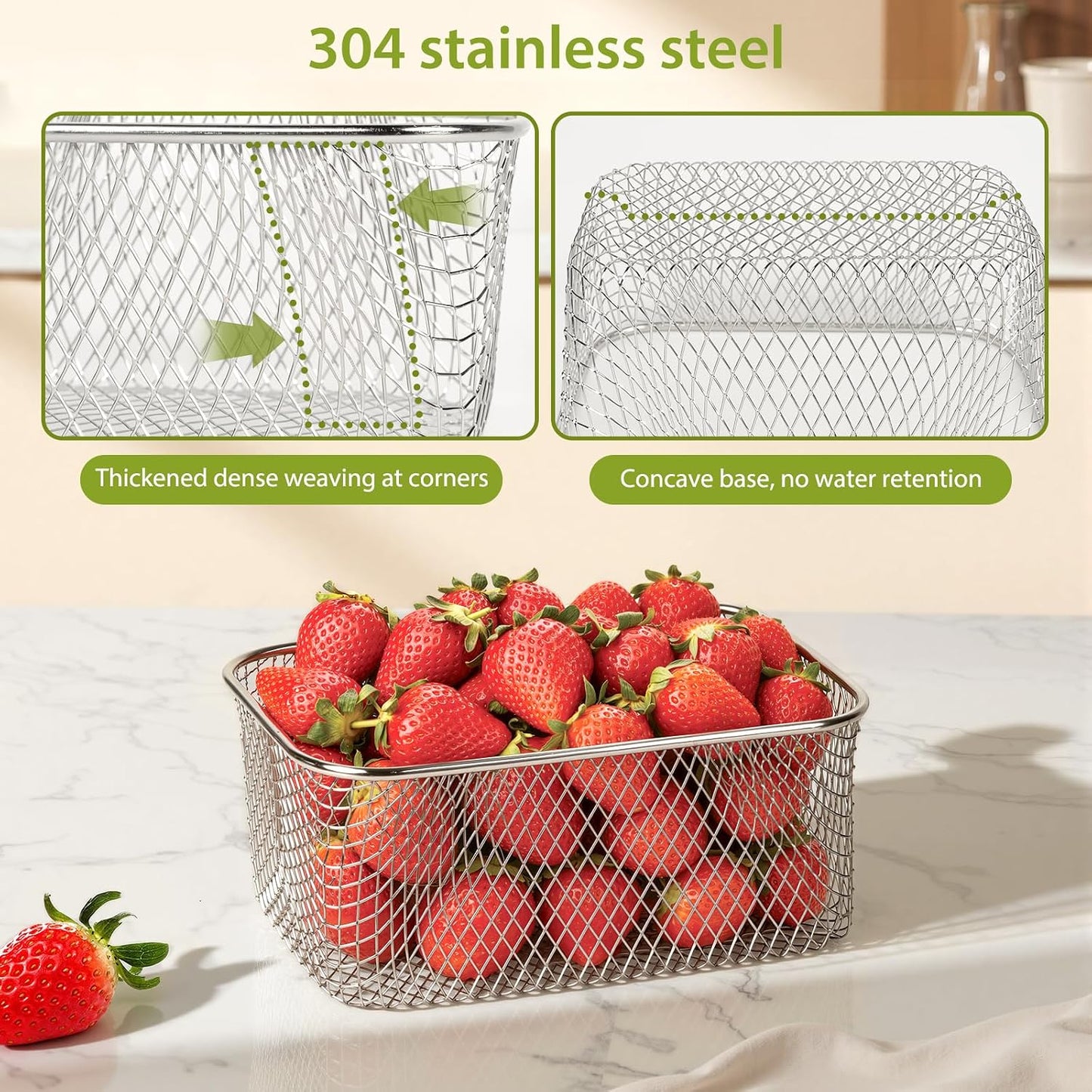 5 PCS Large Fruit storage Containers for Fridge ,Food Storage Containers | with Removable Colander Leakproof Dishwasher & Microwave safe Produce Containers Keep Fruits Vegetables Berry Fresh longer