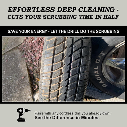Cordless Power Spin Scrubber Drill Attachment - Electric Dish Scrubber Spin | Medium Drill Brush Attachments for Cleaning Tile, Grout, Dishes, Pots, Pans, Air Fryers, Fish Tanks, Boat Seats & Boat Hulls