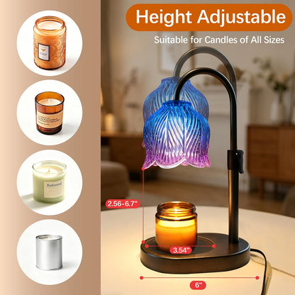 Candle Warmer Lamp with Timer and Dimmer, Adjustable Height Design