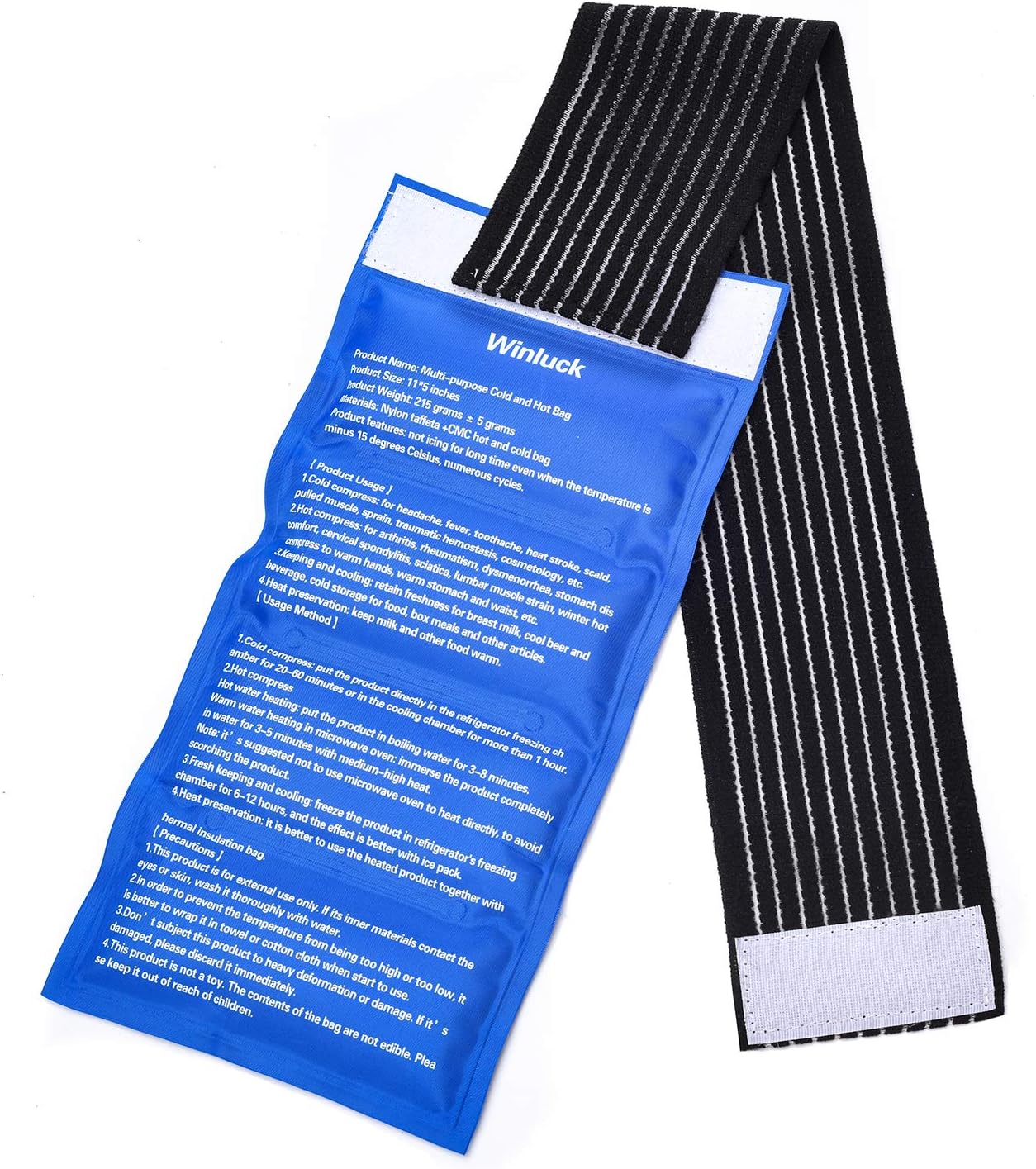 Gel Ice Packs for Injuries- Adjustable Wrap for Pain Relief Ice Pack+Heat Pack ， Non-Toxic Smooth Reusable, Support Rehabilitation, Flexible Therapy - Shoulder, Back, Knee, Neck, Ankle, Jaw & More,