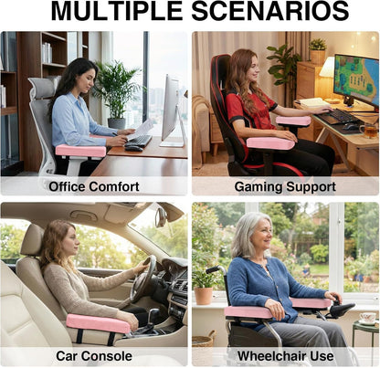 Smiry Memory Foam Office Chair Armrest Pads, Non-Slip Armrest Cushion