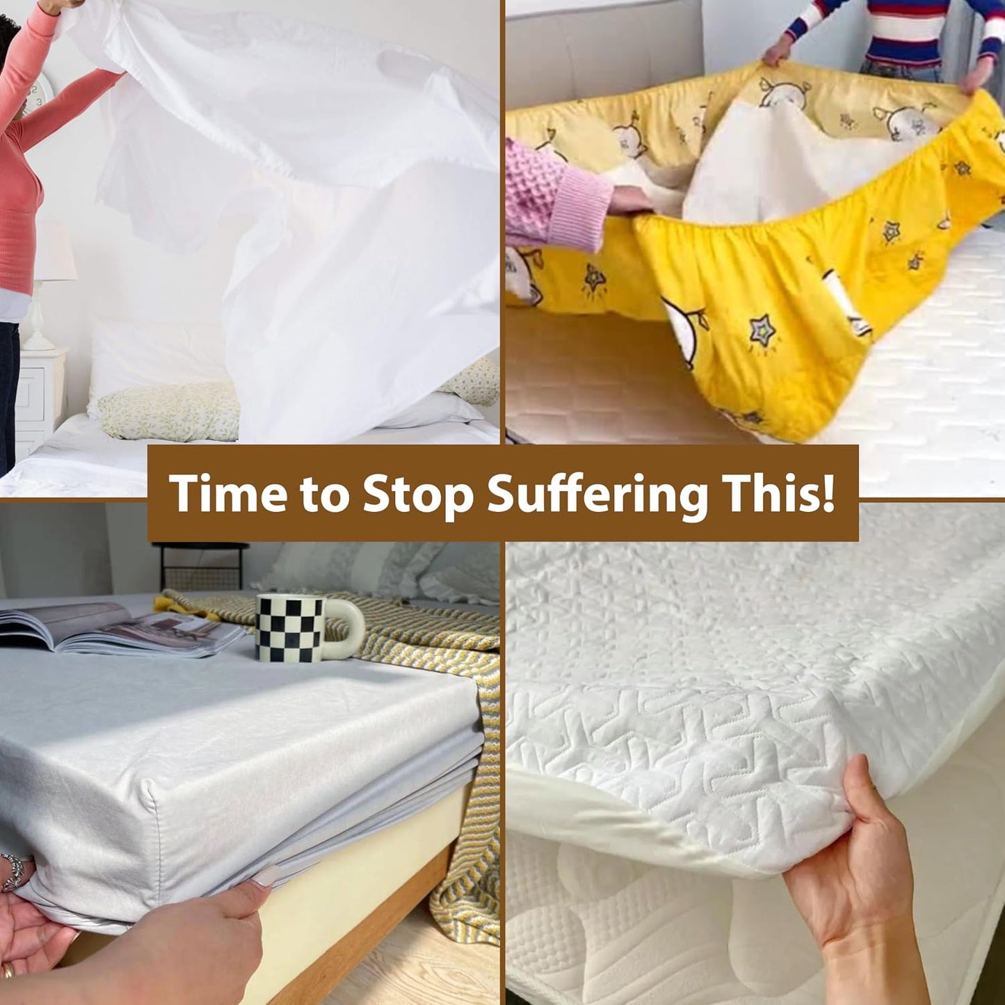 Fitted Bed Sheet Straps Sturdy Bed Sheet Strap Holder Bedroom Sheet Fasteners Keep Sheets in Place Reusable Elastic Mattress Straps for All Mattress Sizes (King)