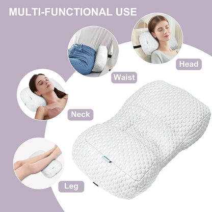 Adjustable Neck Pillow for Recliner, Headrest Pillow for Chair & Couch Support - Ergonomic Design Cushion with 2 Adjustable Strap, Recliner Head Pillow for Office, Home, Traveling (Beige)