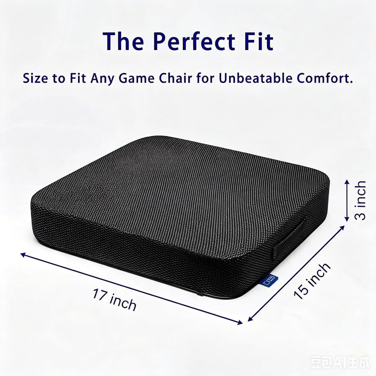 Ifoam Gel Infused Memory Foam Layer Wheelchair Cushion - Seat Cushion for Wheelchair-OfficeChair, Kitchen Chair-Pressure Sore and Tailbone Pain Relief-High Dense Polyfoam Base (Black,18x16x3 inch)