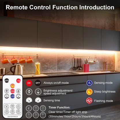 LAFULIT 10 PCS Motion Sensor Under Cabinet Lights Kit
