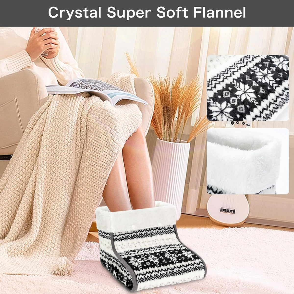 CYFIE Foot Warmer Under Desk - Electric Heating Pad for Women Men