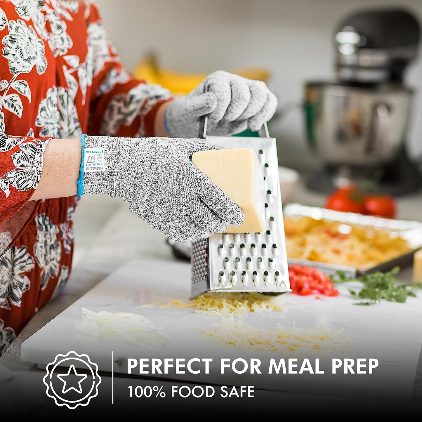 Cut Resistant Gloves, Level 5 Protection, Kitchen Cut Gloves for Meat, Shucking, Fillet, Mandolin Slicing, Carving, 1 Pair, Large