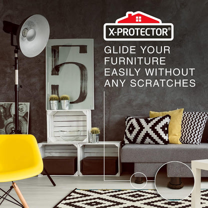 X-Protector Multi-Surface Furniture Sliders & Furniture Lifter Tool Set | 4 PCS 5" Sliders for Furniture with Furniture Jack. Move Your Furniture Easily with Furniture Movers for Hard Floors & Carpet