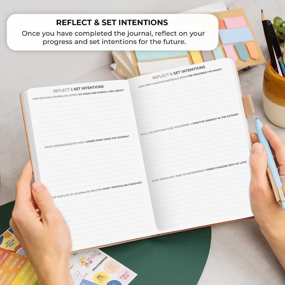 Clever Fox 4 Minute Journal, Guided Daily Habit Tracker Aquamarine