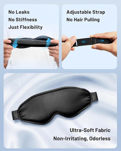 Cooling Eye Mask for Puffy Eyes: Fsa Eligible Items Hsa, Face Ice Eye Pack for Migraine After Surgery Relief - Reusable Cold Compress for Headaches Puffiness - Comfortable Weighted Fit Gel Sleep Mask