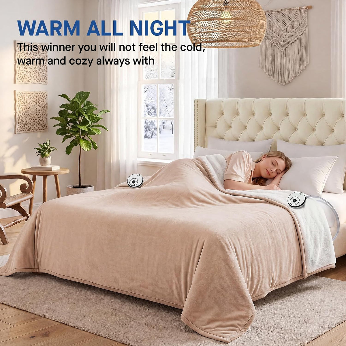 Sealy Electric Blanket Throw 50×60, Flannel to Sherpa, Charcoal