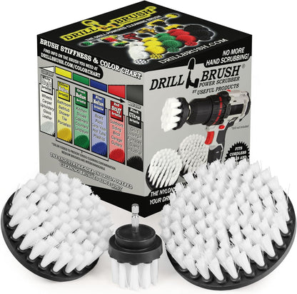 Ultra Stiff Drill Powered Cleaning Brush Set - BBQ Grill Brush - No Wires | Heavy Duty Industrial Stripping - Cordless Drill Power Scrubber Grill Brush for Household Cleaning Supplies - Rust Remover