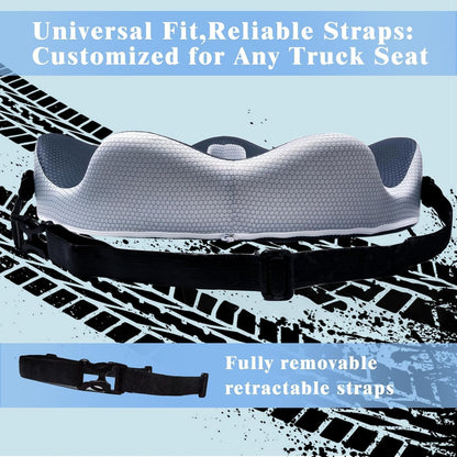X-Large Truck Seat Cushion for Truck Drivers, Memory Foam Support
