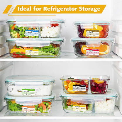 1680 Pcs 1" Square Day of The Week Labels, Removable & Writable Food Stickers in English/Español/Français for Restaurant Kitchen Containers and Inventory Management (Inches, 1 x 1)