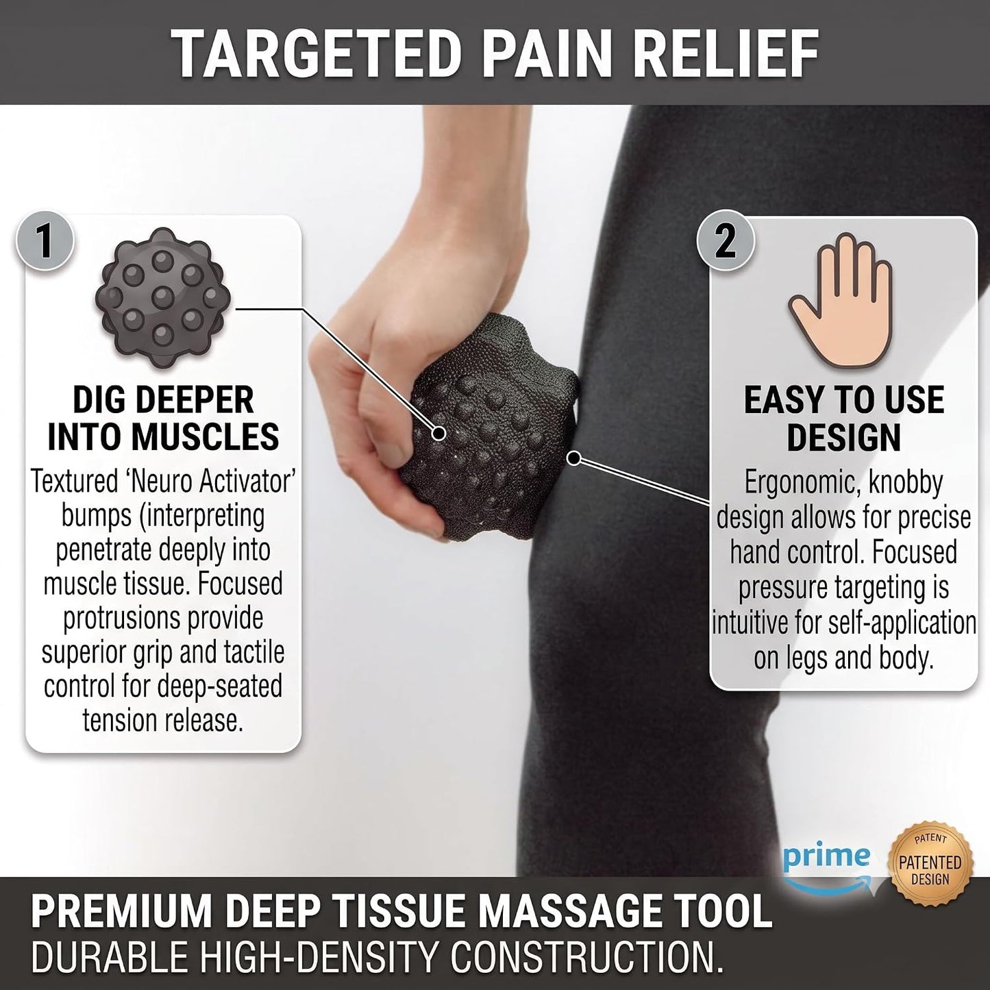 ACTIVATOR - Massage Ball for Myofascial Release & Trigger Points | Patented Design Relieves Headaches, Neck Tension, & Plantar Fasciitis Through Deep Tissue Trigger Point Release