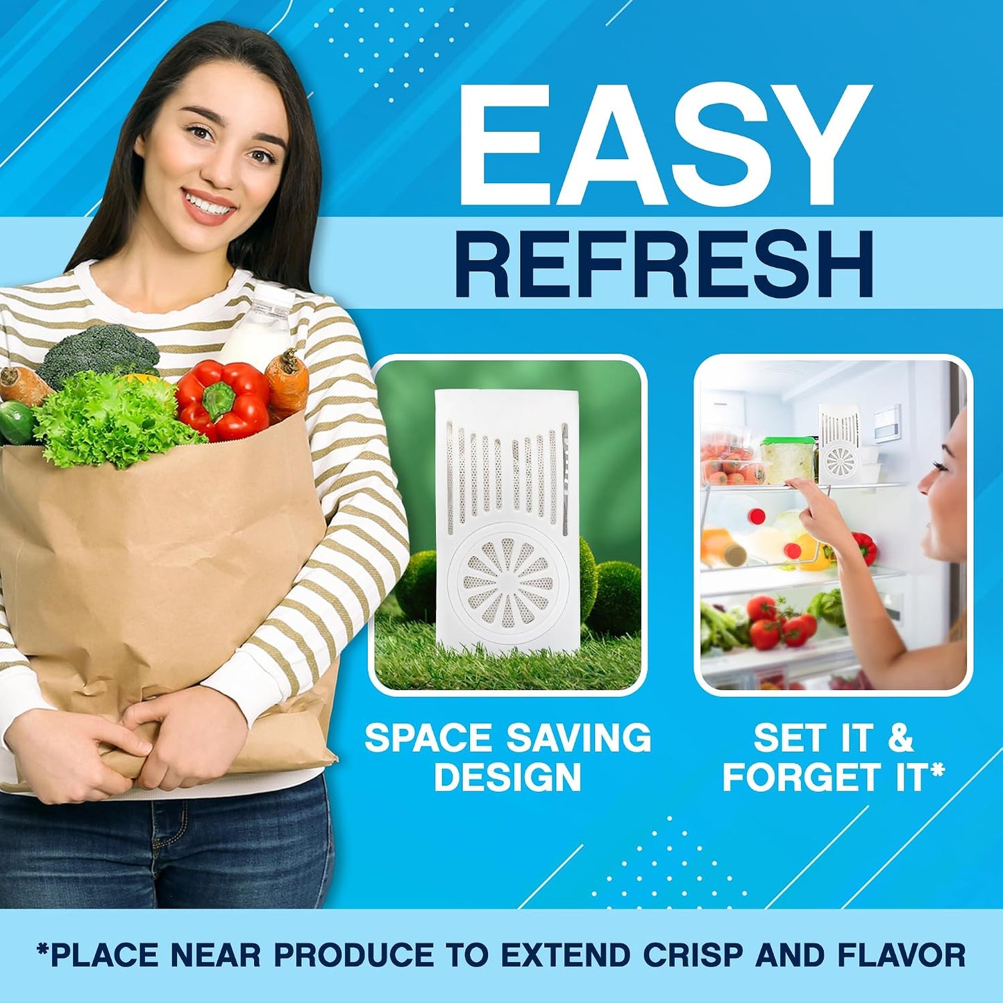 Nonscents Refrigerator Deodorizer - Odor Eliminator - 1 Count | Outshines Baking Soda & Deodorizer with Activate Charcoal, Unscented and Long-lasting Freshen Refrigerator