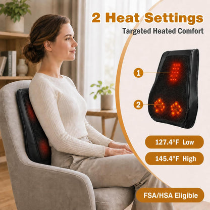 Joyset Back and Neck Massager with Heat & Vibration, FSA Eligible HSA Store