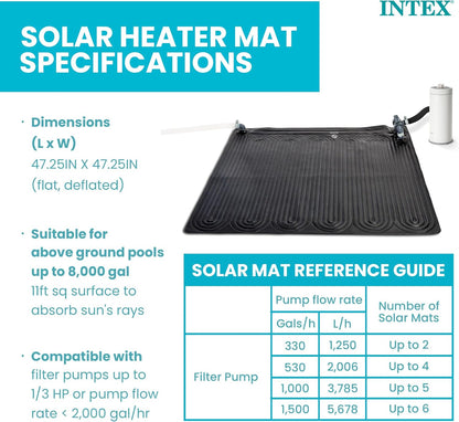 Intex Solar Pool Water Heater Mat for Above Ground Swimming Pools