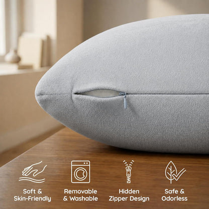 AM AEROMAX 12x20 Memory Foam Throw Pillow Insert, Rectangular Lumbar, White