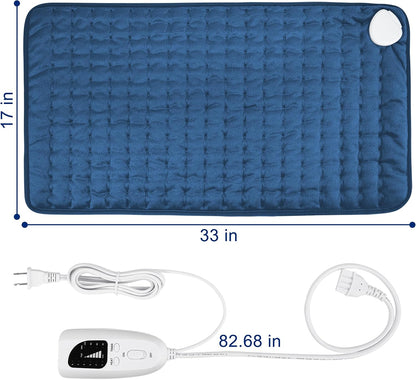 Electric Heating pad for Back Neck Shoulder Knee Arms Legs- Electric Heat Pads with 6 Heat Settings & Auto Shut Off Heat Heating Pad for Birthday Mother Father Girl Men Women