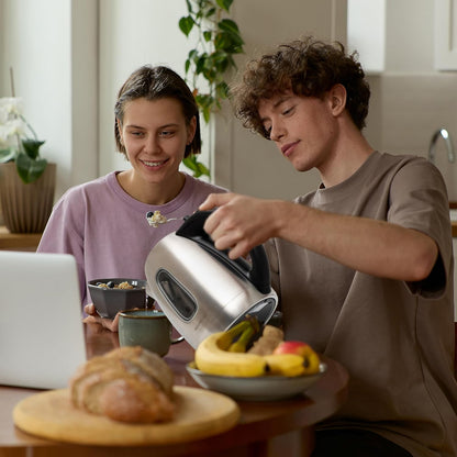 Mixpresso Electric Kettle Temperature Control, Hot Water Kettle Electric, Cordless 1 Liter Capacity, Keep Warm & LED Indicator, Auto-Shutoff, Boil-Dry Protection, Stainless Steel Electric Kettle