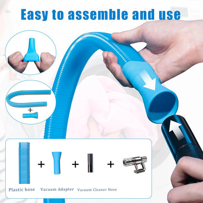 Universal Dryer Vent Cleaner Kit Vacuum Hose Attachment – Fit most Vaccum Cleaners, Efficient Lint Removal Tool for Dryer Maintenance