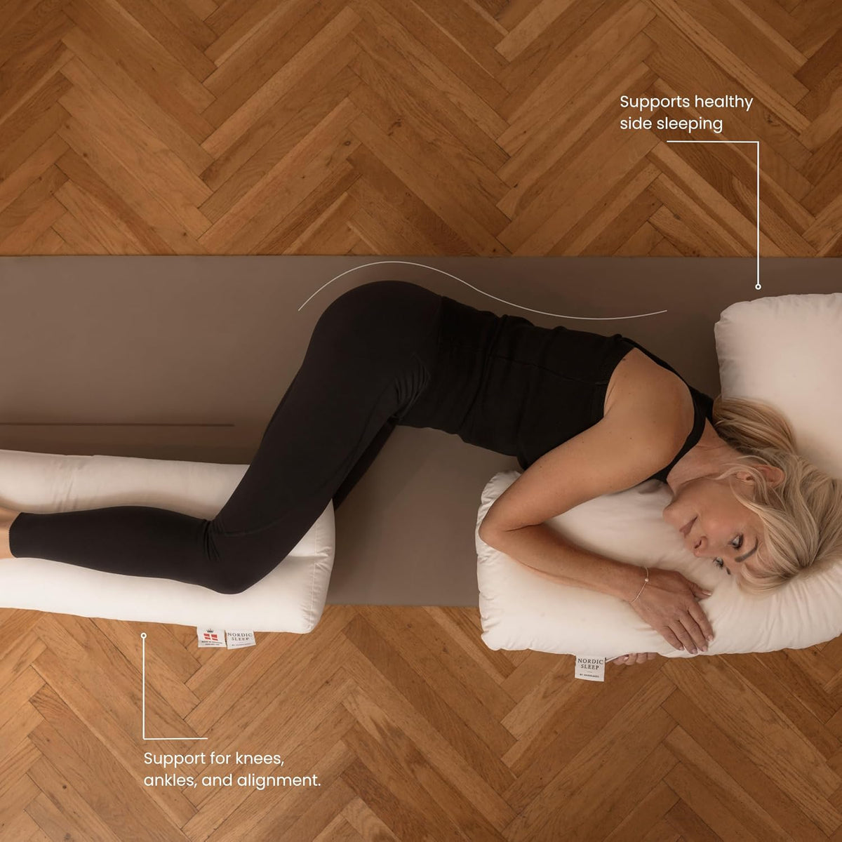 Fossflakes Knee & Ankle Leg Pillow for Side Sleepers, Firm Support