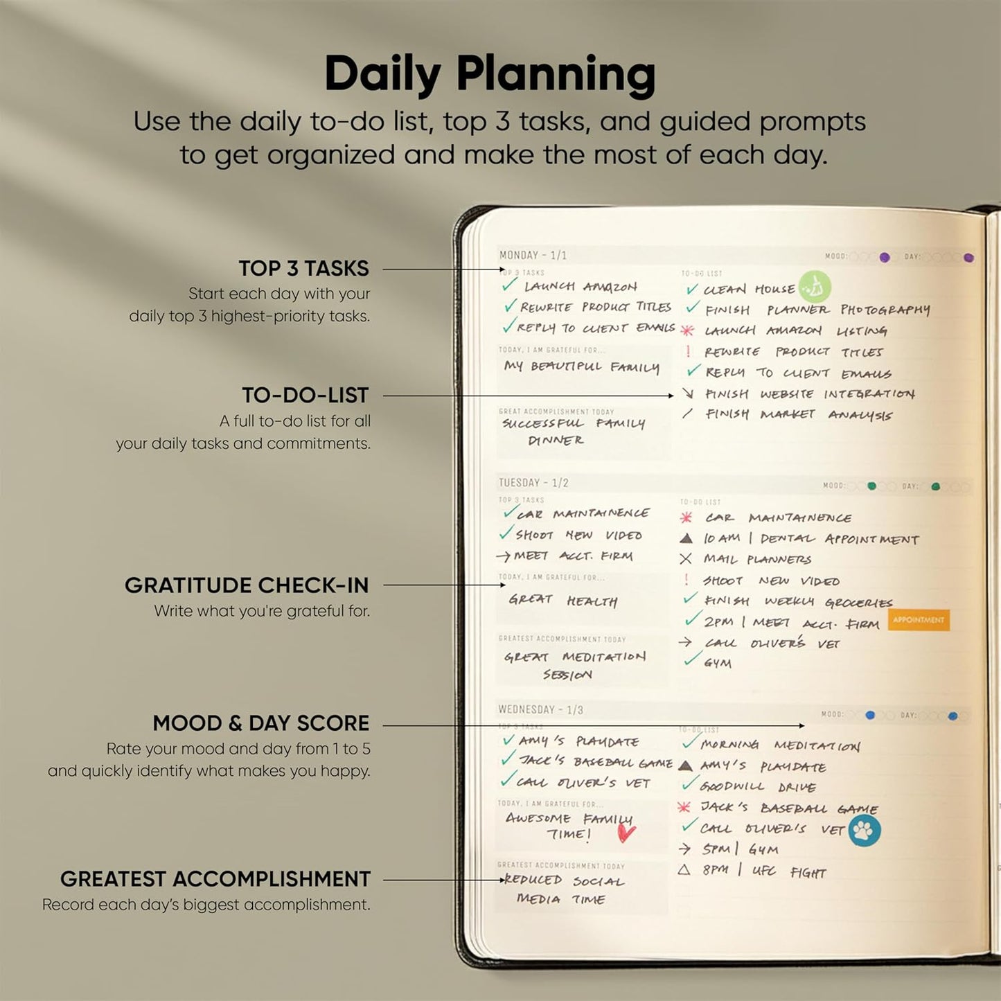 Dated, 2026 Planner, 5.8” x 8.3” - The #1 Productivity Planner to Achieve Your 2026 Goals - Planner 2026-2027 by PRODUCTIVITY STORE (A5, GREY)