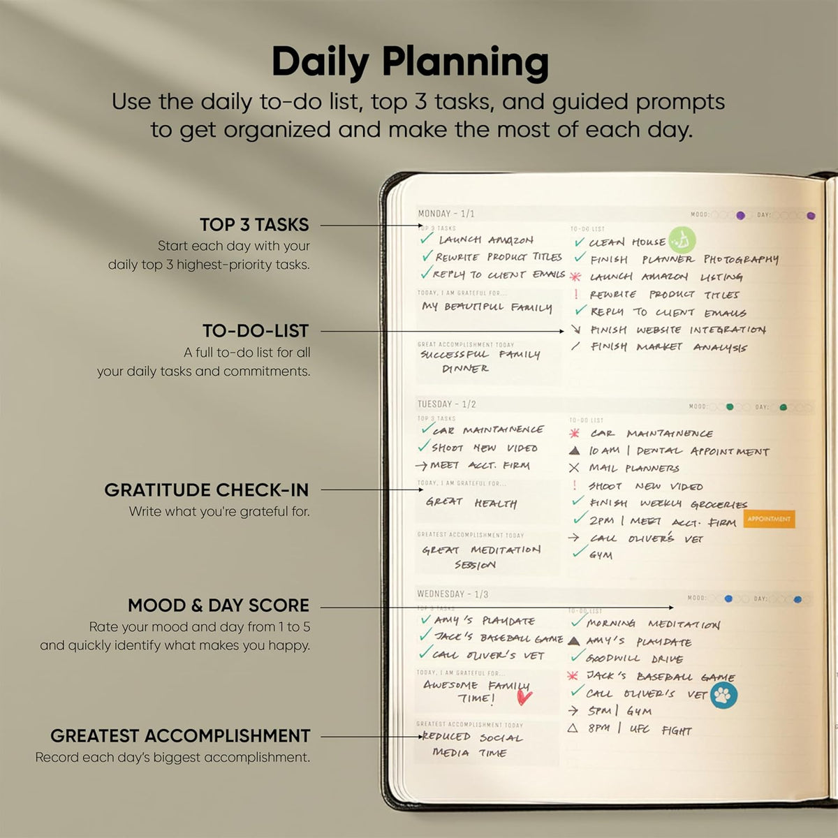 Dated, 2026 Planner, 5.8” x 8.3” - The #1 Productivity Planner to Achieve Your 2026 Goals - Planner 2026-2027 by PRODUCTIVITY STORE (A5, GREY)