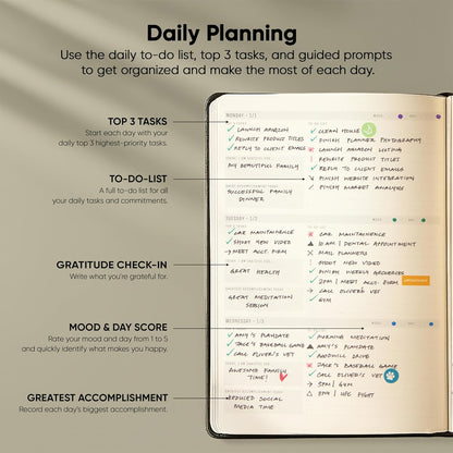 Dated, 2026 Planner, 5.8” x 8.3” - The #1 Productivity Planner to Achieve Your 2026 Goals - Planner 2026-2027 by PRODUCTIVITY STORE (A5, GREY)