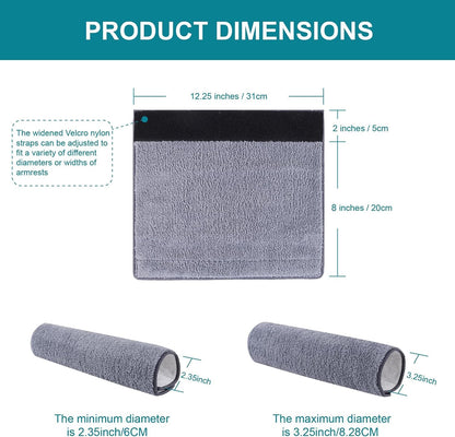 Small Office Chair Arm Covers Protectors, 2-Pack Chair Arm Pads with Straps