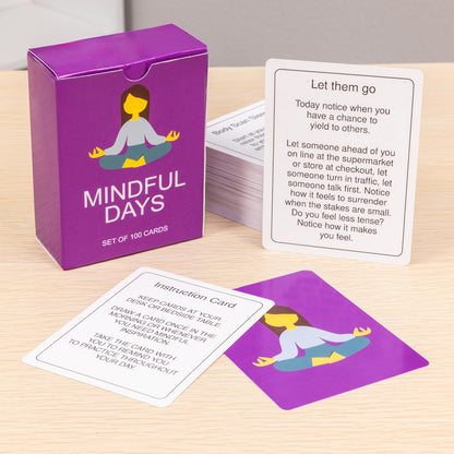 100 Mindful Work Cards – Mindfulness & Self‑Care Prompts for Professionals | Desk & Travel Deck for Stress Relief, Focus, Motivation & Well‑Being