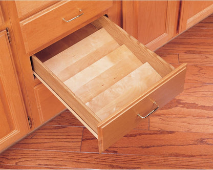 Rev-A-Shelf 36" 3-Tiered Trimmable Wooden Pull-Out Spice Rack, Maple | Wooden Kitchen Drawer and Cabinet Home Storage Insert for Seasoning Organization