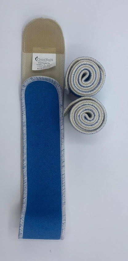 Therapeutic Treatment Wrap, 3 Count Pack, Binder Tape Like Wrap, Elastic Stretch, Effectively Holds Moist Heat Packs, Heating Packs, Cold Packs and Electrodes in Place (2.5" W x 24" L)