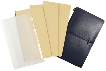 Voyager Refillable Notebook - Midnight Blue (Traveler's Journal, Planner, Notebook)