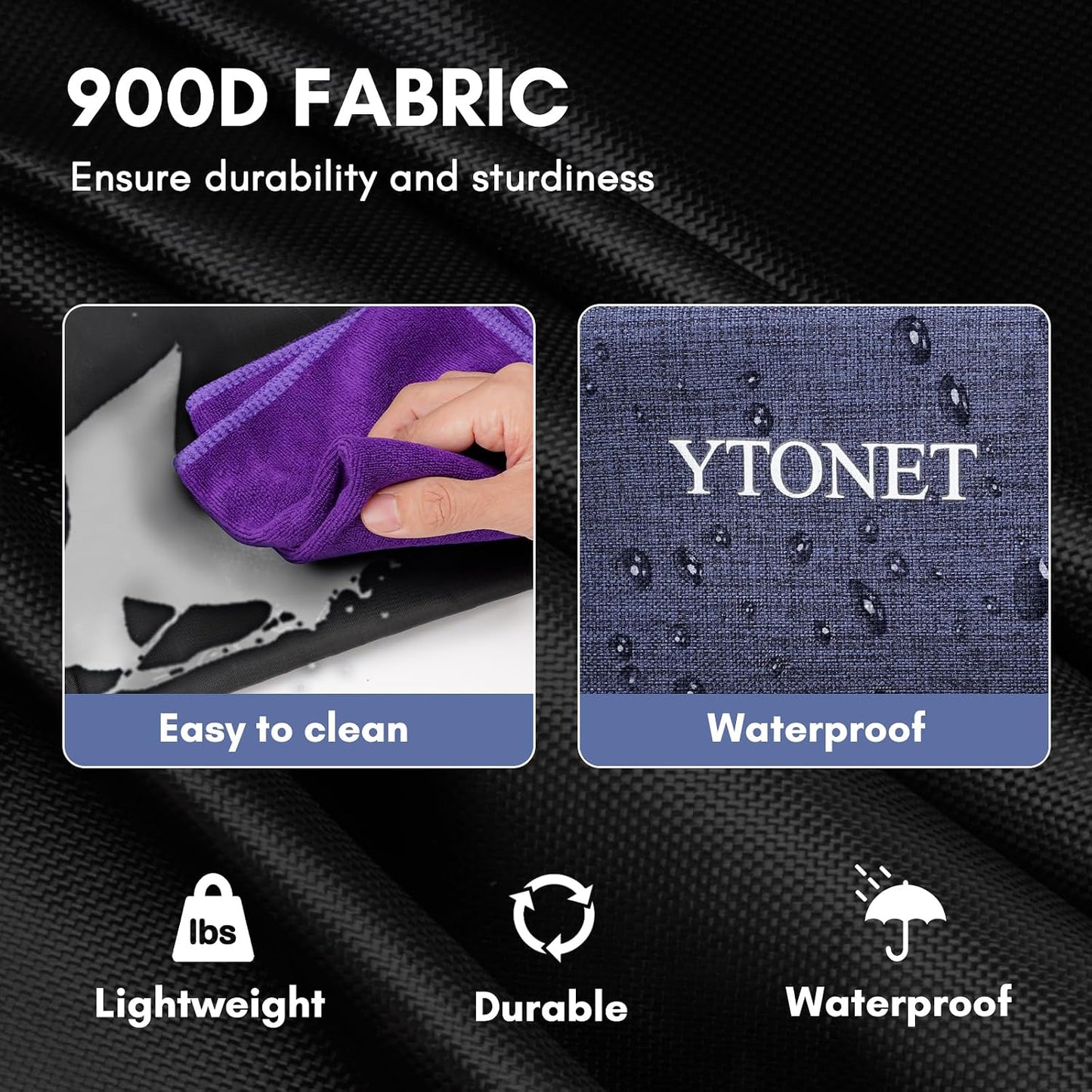 Ytonet Wearable Cleaning Caddy Bag, Large Cleaning Supplies Organizer, Blue | with 4 Foldable Dividers, Shoulder Strap&Waist Strap, Professional Cleaning Bag with Handle for Kitchen Housekeepers Cleaners