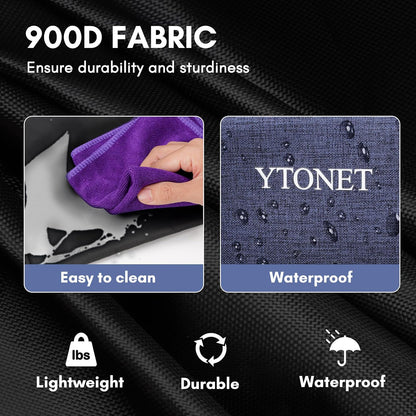 Ytonet Wearable Cleaning Caddy Bag, Large Cleaning Supplies Organizer, Blue | with 4 Foldable Dividers, Shoulder Strap&Waist Strap, Professional Cleaning Bag with Handle for Kitchen Housekeepers Cleaners