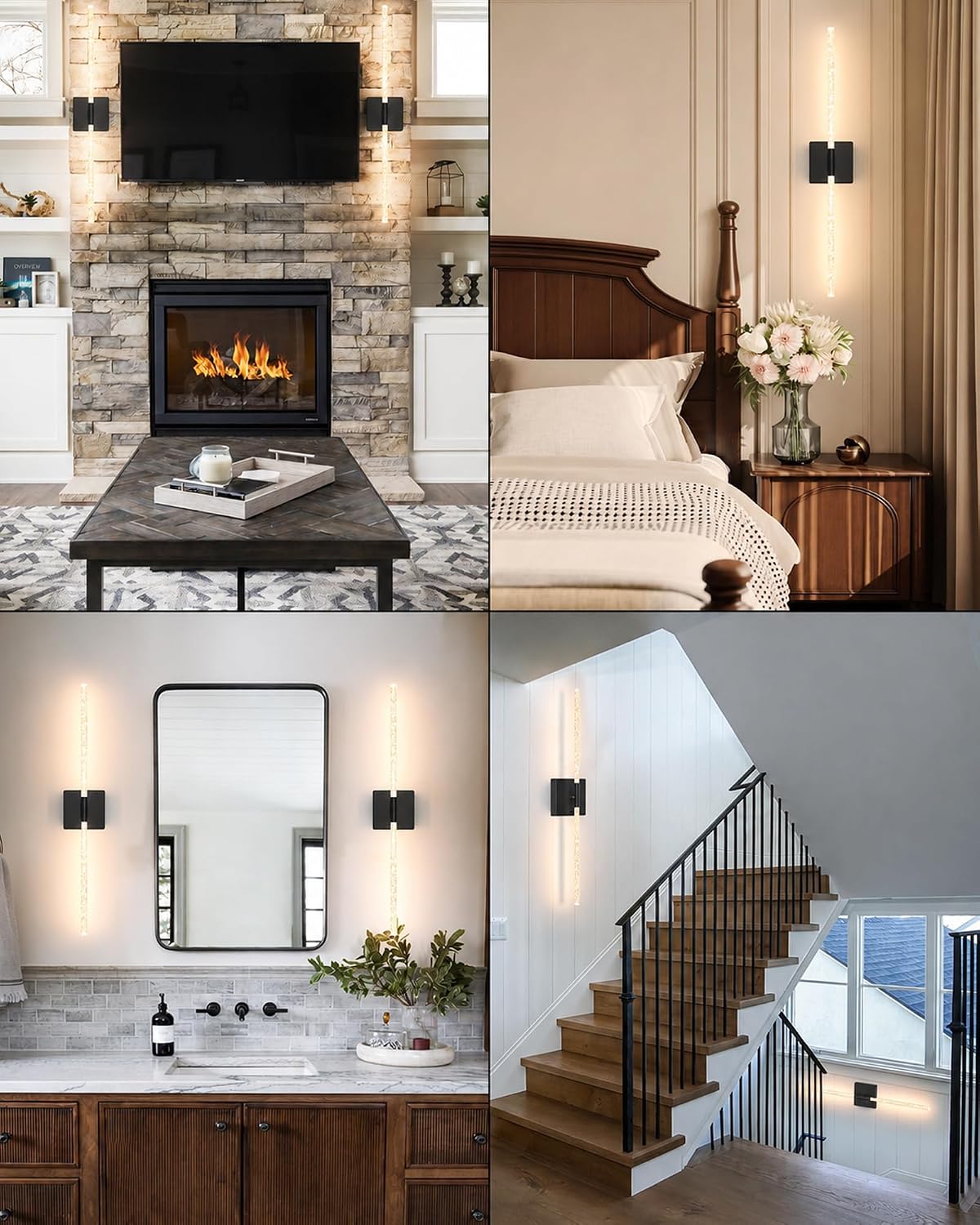 iThird Battery Operated Wall Sconces Set of 2: 10000mAh Rechargeable Wireless Wall Lights, 360° Rotatable Magnetic Wall Lamp, 4CCT Dimmable LED Wall Lighting for Bedroom Living Room Hallway, 31.7in
