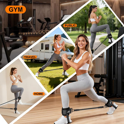 HPYGN Ankle Strap for Cable Machine, Padded Ankle Straps for Cable Machine Kickbacks, Glute Workouts, Leg Extensions, Curls, Booty Hip Abductors Exercise, Adjustable Comfort Ankle Cuff for Gym