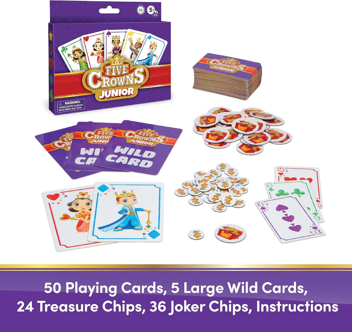 Five Crowns Rummy Style Card Game for Kids and Adults, Family Game Night