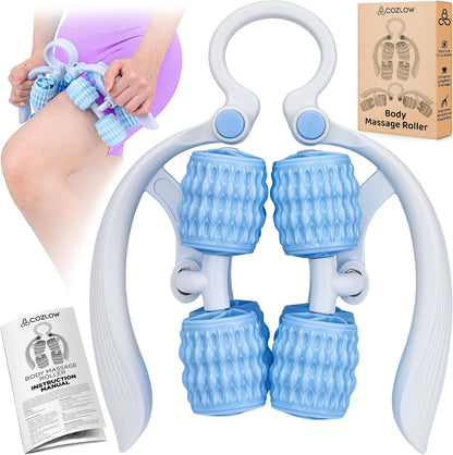 COZLOW Dual Sided Muscle Roller - Cellulite Massager for Arms and Legs - Flexible Massage Tool - Effective Sculpting Massage for Thighs, Butt